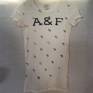 Abercrombie and Fitch White T-Shirt